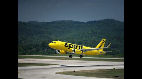 Spirit Airlines Yellow A320 Takeoff - YouTube