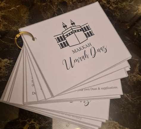 Umrah Flash Cards Download PDF Umrah Dua Book Makkah - Etsy