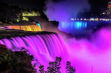 Niagara Falls night Photograph by Lamyl Hammoudi - Pixels