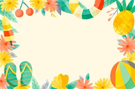 Free Vector | Summer season background with copy space