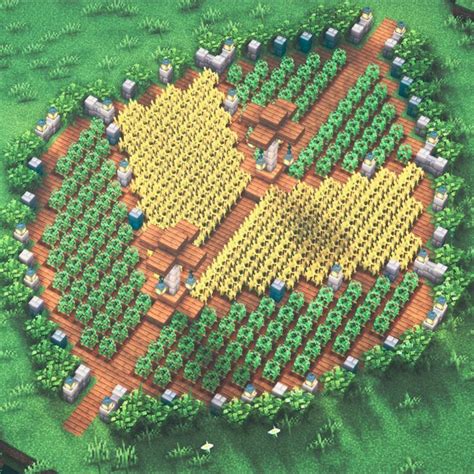 Crop Farm That is Leaf Shaped in Minecraft | Minecraft farm, Minecraft ...