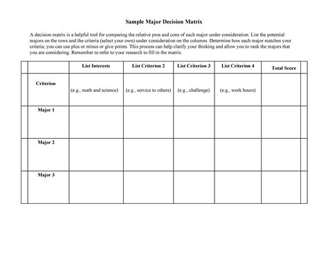 49 BEST Decision Matrix Templates (Word & Excel) ᐅ TemplateLab