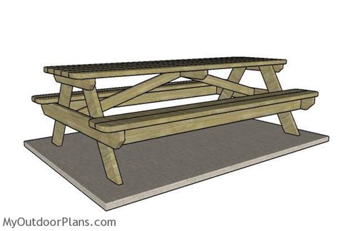 8 foot Picnic Table Plans | MyOutdoorPlans