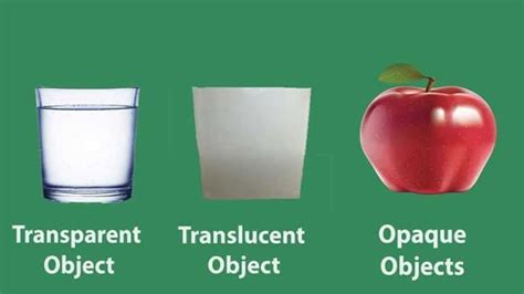 Examples Of Translucent Objects For Kids