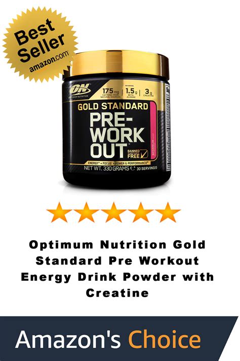 Optimum Nutrition Gold Standard Pre Workout Energy Drink | Pre workout energy drink, Pre workout ...