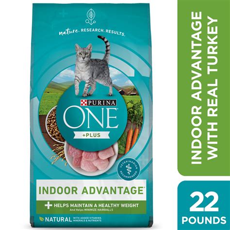 Purina ONE Natural, Low Fat, Weight Control, Indoor Dry Cat Food, +Plus Indoor Advantage, 22 lb ...