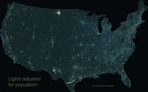 Light Pollution Map Usa - United States Map