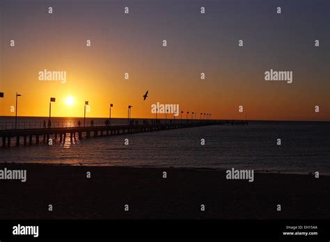 Sunset at Frankston beach pier in Melbourne Victoria Australia Stock Photo - Alamy