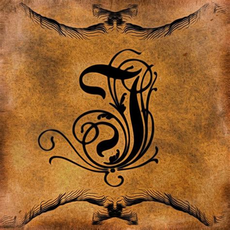 Beautiful Monogram Letter J - Calligraphy - Digital Art & AI, Still Life, Other Still Life - ArtPal