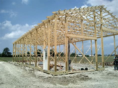 Man Door Framing In - Pole Barn | Post frame building, Pole buildings, Pole barn