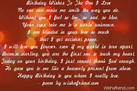 Love Birthday Poems