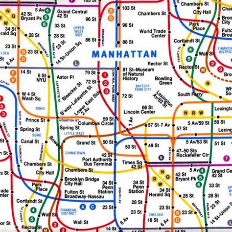 NYC Manhattan Subway Map White Digital Art by Nicole Wilson - Pixels