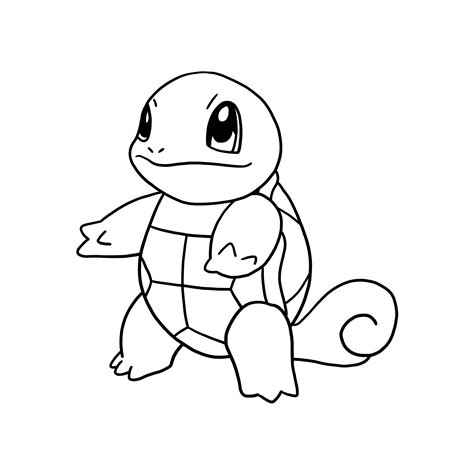 Pokemon Drawing Squirtle Sketch Coloring Page - Coloring Home