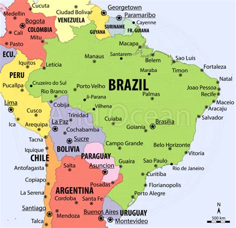 Brazil Map In English