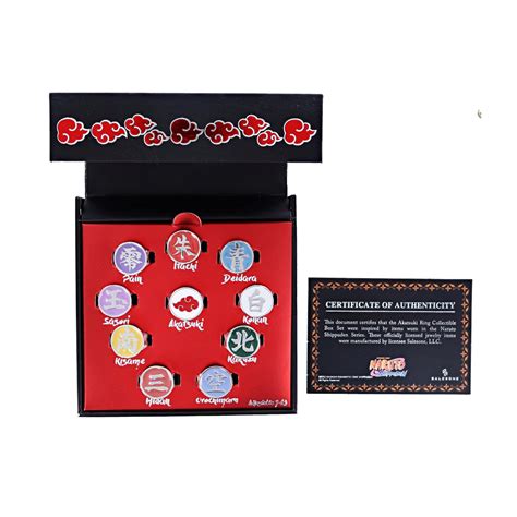 Naruto Akatsuki Ten Clans Collectors Rings Set | Free Shipping