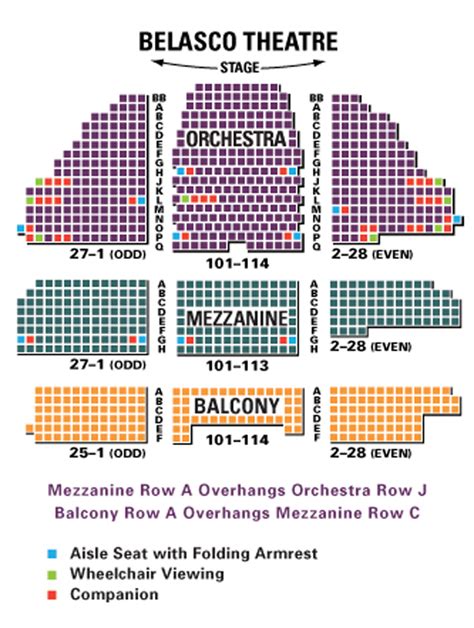 Belasco Theatre Seating Chart - Theatre In New York