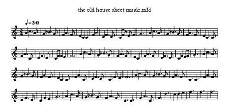 The Old House Chords Sheet Music And Lyrics - Irish folk songs