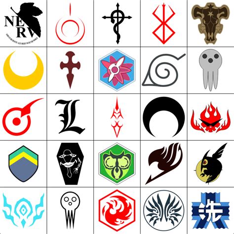 Anime Symbols by AzraelDadashev on DeviantArt