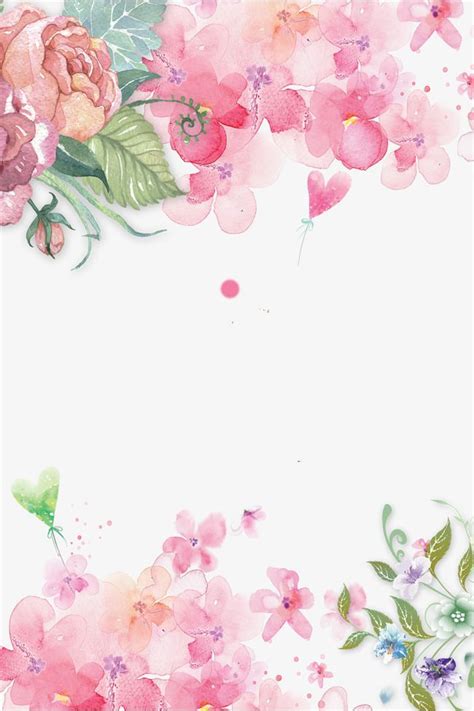 Painted Floral Pink Flowers Decorative Background | Pinturas de flores ...