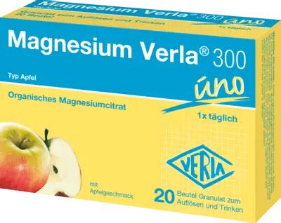 Magnesium citrate, MAGNESIUM VERLA 300 apple granules UK