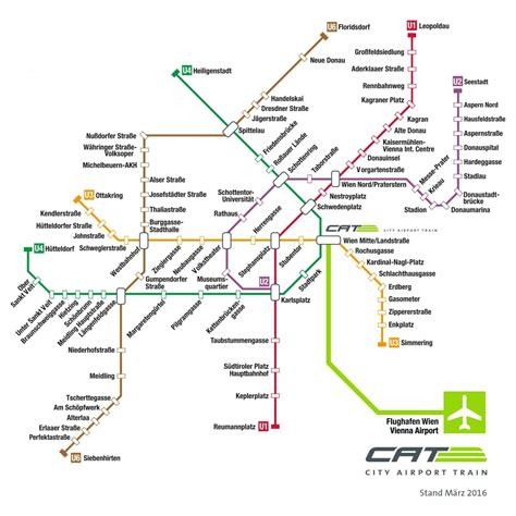 Vienna airport train map - Vienna airport train station map (Austria)