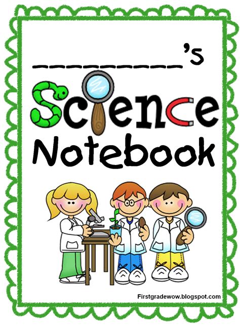 First grade science, Science notebook, Science notebook cover