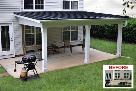 JAG built a simple shed roof covered porch with all low maintenance ...