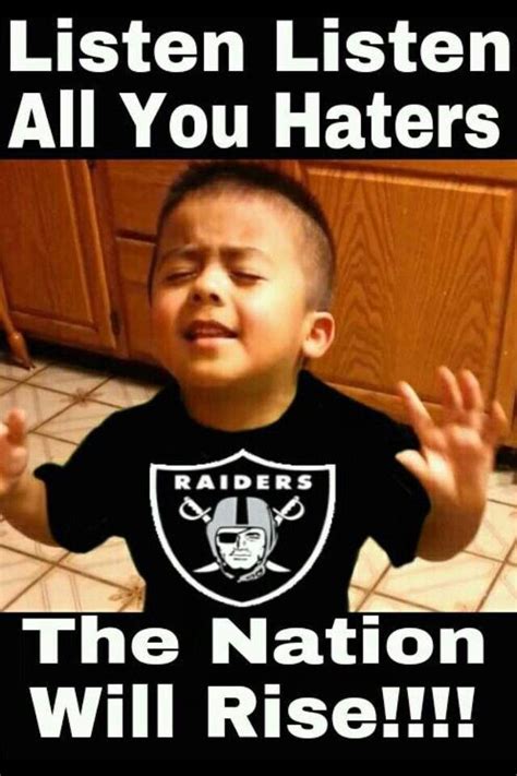 Oye tu sabes!! | Raiders, Raider nation, Raiders football