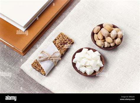 breakfast cereal snack with nuts Stock Photo - Alamy