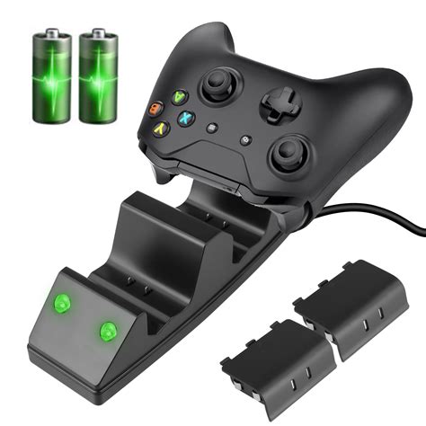 LED Dual Fast Charging Dock Station Charger fit for Xbox One / Xbox One S Controller Gamepad ...