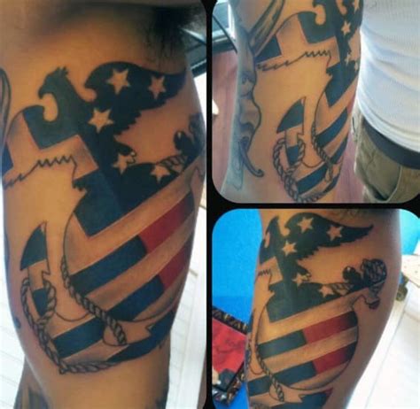 90 Marine Tattoos For Men - Semper Fi Ink Design Ideas