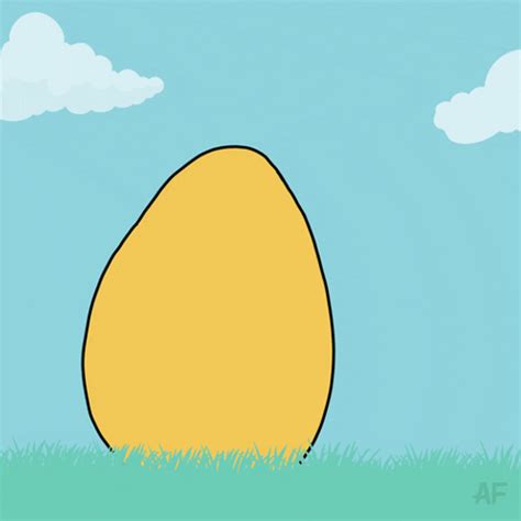 Yellow Cracked Easter Bunny Egg Animation GIF | GIFDB.com