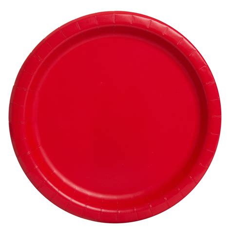 Red Paper Dessert Plates, 7in, 50ct - Walmart.com