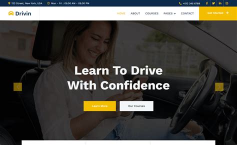 Drivin – Free Bootstrap 5 Driving School Website Template - ThemeWagon