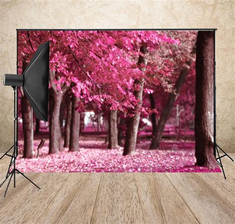 Pink Spring Flower backdrop photography backdrops Floral forest tree theme background Photo ...