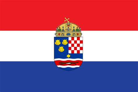 Flag of the Kingdom of Croatia-Slavonia : r/vexillology