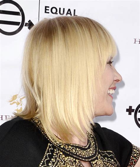 Patricia Arquette Medium Straight Formal Bob Hairstyle with Blunt Cut ...