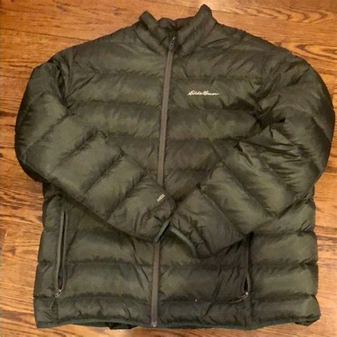 EDDIE BAUER Men’s Down Quilted Winter Coat With... - Depop