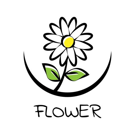 Daisy flower logo for company logo or shop 8050184 Vector Art at Vecteezy