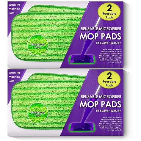 Reusable Microfiber Mop Pads fits Swiffer WetJet - Washable Mop Pad ...