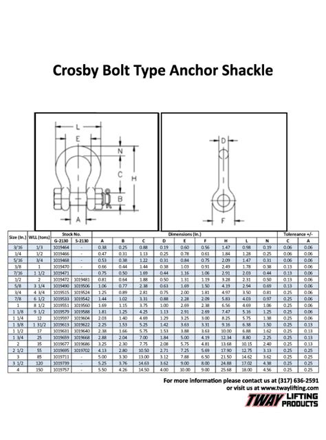 G2130 Galvanized Crosby Bolt Type Anchor Shackles