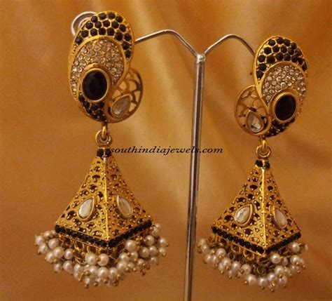 Imitation pearl jhumka ~ South India Jewels