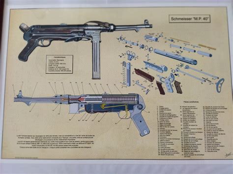 MP40 Schematic Drawing Parts List - Etsy