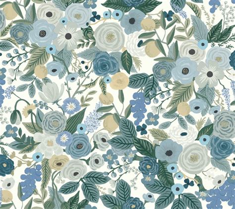 Rifle Paper Co. Garden Party Wallpaper - Blue – US Wall Decor