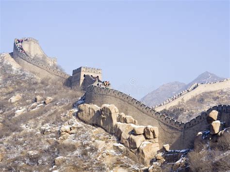 Great Wall of China in Winter Stock Image - Image of landscape, defence: 1844995