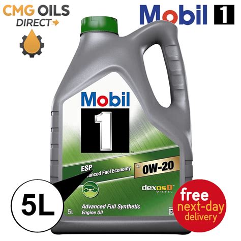 MOBIL 1 ESP X2 0W-20 ADVANCED FULLY SYNTHETIC ENGINE OIL - 5 L (153684 ...