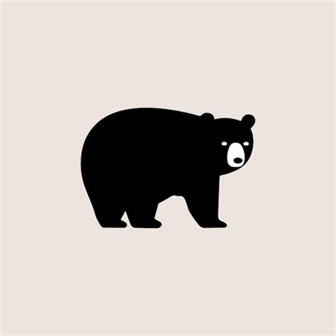 Premium Vector | Cute baby bear vector silhouette