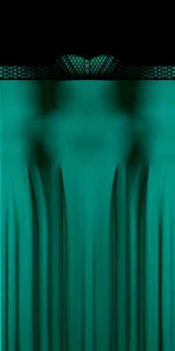 Teal - Abstract Image of Green Curtains