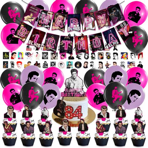 Buy 50Pcs Elvis Party Decorations Elvis Presley Birthday Party Supplies ...