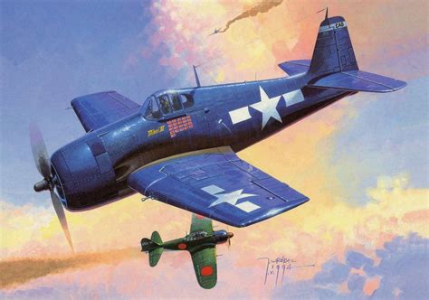 American Fighter Aircraft: Grumman F6F Hellcat by David McCampbell Aircraft Painting, Aircraft ...